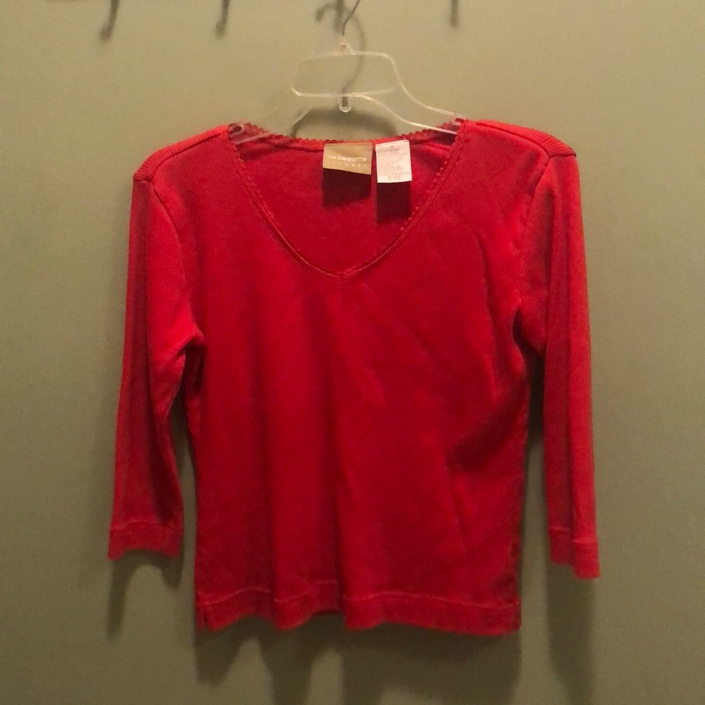 Liz, Claiborne, Liz wear red shirt, size medium